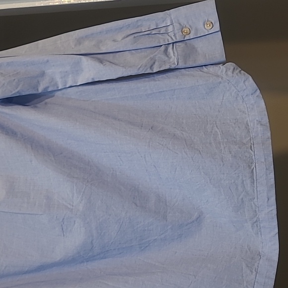 Talbots Light Blue Cotton Oxford Shirt XS | Side Button Detail - Picture 7 of 15